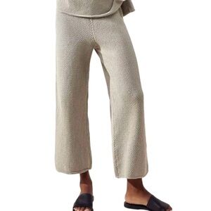 Free People Beach Hailee Sweater Pants, Light Heather Gray, Size Small